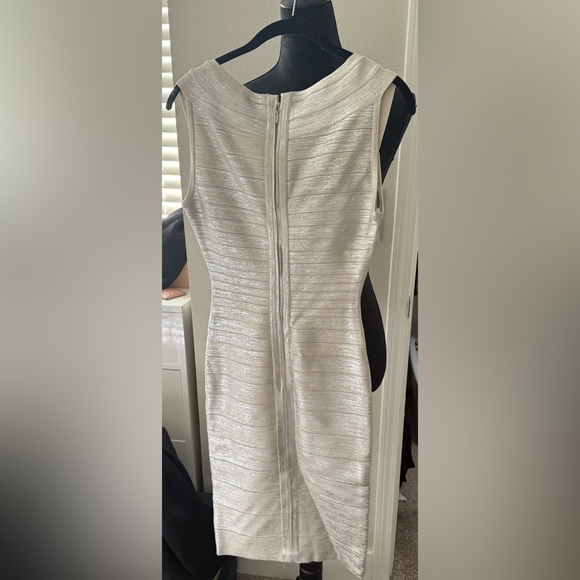 sexy metallic coated bandage Herve Leger Size S/4. - Picture 4 of 4